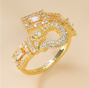 Anillos de circón de Color dorado original de lujo <span class=keywords><strong>para</strong></span> mujer 2024 anillo abierto anillo de pareja moda elegante <span class=keywords><strong>boda</strong></span> joyería <span class=keywords><strong>regalos</strong></span> - Product Image 4