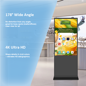 Pantalla Digital de Señalización Interior de 32 Pulgadas 4K IP65 <span class=keywords><strong>con</strong></span> Gestión Remota CMS Gratuita, Certificación CE FCC RoHS para Centros Comerciales - Product Image 2