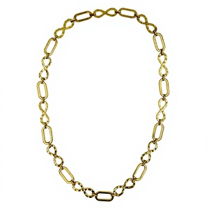 Collier unisexe plaqué or fait main, style bohème, multicouche, avec perles d'imitation roses en forme de boule - Product Image 5
