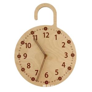 Solid Wood Wall <b>Clock</b> Round Minimalist Design <b>Battery</b> Powered Quartz Movement Home Decoration Guesthouse Room Ornament - Product Image 3