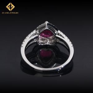 Colorful 6.5*6.5mm Heart VVS Diamond <b>Ring</b> Wedding Jewelry <b>Sets</b> Luxury Jewelry <b>Sets</b> <b>Ring</b> <b>for</b> <b>Women</b> - Product Image 2