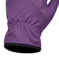 Gants de jardinage en cuir de vachette, paume en tissu tricoté, dos en tissu, doigts compatibles écran tactile, poignet élastique, confortables pour le travail de jardinage