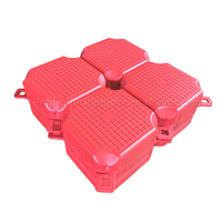Pontons flottants gonflables durables en HDPE de haute qualité avec charnières 500x500x400mm
