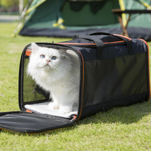 Büyük kapasiteli siyah Pet kutusu taşınabilir açık kedi ve evcil hayvanlar için 3 açıklıklar hızlı teslimat nefes kafes ile köpek taşıma çantası - Product Image 1