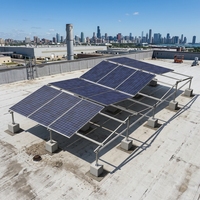 Soporte de Montaje en Suelo para Paneles Solares Fotovoltaicos de un Solo Poste, Autoreparable, de Zn-Al-Mg, Venta al Por Mayor