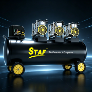 Compresseur d'air compact et silencieux sans huile 160L 1200W*3 220V pour projets d'amélioration de la maison - Product Image 1