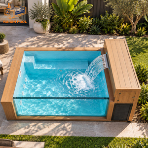 <span class=keywords><strong>Piscine</strong></span> <span class=keywords><strong>hors</strong></span> <span class=keywords><strong>sol</strong></span> familiale à <span class=keywords><strong>prix</strong></span> abordable, en acrylique, fibre de verre, bois composite (WPC), grand format, pour jardin extérieur - Product Image 2
