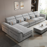 Canapé d'angle en forme de L en éponge haute densité, option multicolore, tissu chenille, ensemble modulable minimaliste avec chaise longue pour salon
