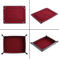 Plateau de rangement multifonctionnel pliable en similicuir PU de qualité supérieure pour montres, bijoux et lunettes