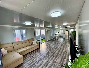 40ft CE บ้านสำเร็จรูปที่ทันสมัยบ้านจิ๋วขนาด20ฟุต, วิลล่าขนาดเล็กดีไซน์เคลื่อนย้ายได้สะดวกบ้านตู้คอนเทนเนอร์ขยายได้