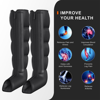 Système de bottes de compression d'air pour la thérapie de récupération, masseur de jambes à compression séquentielle professionnelle intelligente à 5 zones, numérique et rechargeable