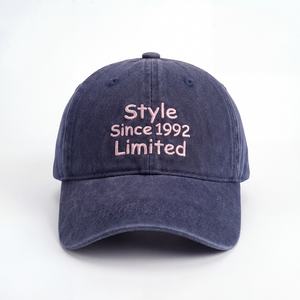 Casquettes de baseball personnalisées à 6 panneaux avec logo brodé plat, en coton lavé, non structurées, style « dad hat » - Product Image 3