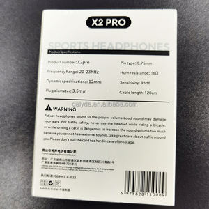 Écouteurs filaires intra-auriculaires de mode EDX au design classique, écouteurs de sport avec transducteur dynamique, vente directe usine - Product Image 6