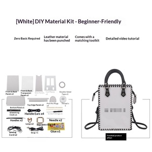 Clear PVC DIY Tote <strong>Bag</strong> Handbag Making Kit Handmade Gift <strong>Bag</strong> Craft <strong>Accessory</strong> Tool Set Birthday Holiday Gift <strong>Bag</strong> - Product Image 3