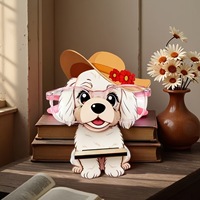 Support de rangement et présentoir de lunettes en bois, motif chien de dessin animé, pour couple, best-seller transfrontalier, pour bureau