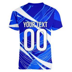 T-shirt con scollo a V personalizzata con mascotte del <span class=keywords><strong>lupo</strong></span> dell'Uzbekistan, dinamica, geometrica, a tema calcistico - Product Image 4