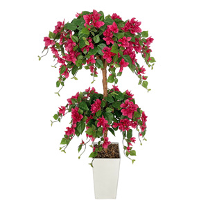 Plantes artificielles de bougainvilliers de luxe pour l'intérieur et l'extérieur, avec matériau PE, <span class=keywords><strong>pot</strong></span> <span class=keywords><strong>blanc</strong></span> pour la décoration de la maison - Product Image 2