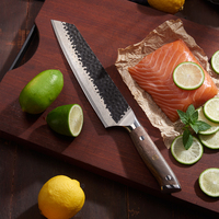 Produits tendance kiritsuke messer vg10 cuchillo de cocina coltello chef couteau boucher martelé couteau damas forgé
