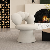 Chaise de loisirs en tissu pour chambre à coucher, avec dossier simple, pivotante sur roulettes, tabouret de maquillage et de manucure, tabouret de coiffeuse moderne et simple