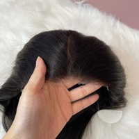 Perruque en cheveux humains vierges indiens Remy bouclés, sans colle, prête à porter, avec dentelle transparente