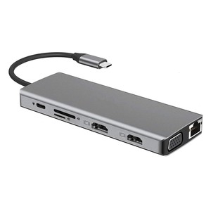 <b>Type</b> <b>C</b> Hub 12 In 1 Dual <b>HDMI</b> 4K Display USB Hub Laptop Gigabit Ethernet Adapter - Product Image 3