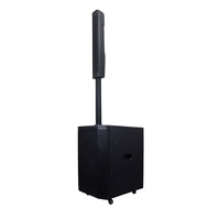 Altavoz de Columna Activo Profesional de 600W, Sistema de Sonido de Alta Fidelidad con Micrófonos Inalámbricos para Iglesias y Conferencias