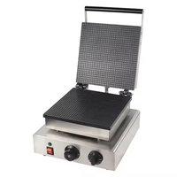 Machine à gaufres carrées électrique commerciale 220V/110V, plaque antiadhésive, machine à gaufres en acier inoxydable, machine à faire des en-cas