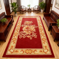 Tapis ovale de haute qualité en laine/soie tissé à la main en Chine, tapis de prière antistatique noué à la main pour le salon