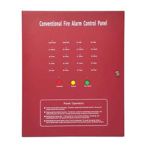 Panneau de commande d'alarme incendie conventionnel <span class=keywords><strong>XHA</strong></span> XHA1008 à 8 zones, alimentation par batterie unique AC90~270V, certifié CE, LED - Product Image 1