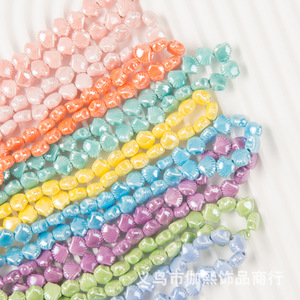 Ceramic Heart Shape Loose Beads For <b>Bracelet</b> Making DIY Jewelry Accessories Multicolor 8mm Yiwu Origin Spring 2024 - Product Image 3