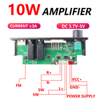 Module amplificateur 10W 5.1 avec décodeur MP3, USB, AUX, TF, radio FM, micro et télécommande pour haut-parleur DIY, audio domestique et automobile