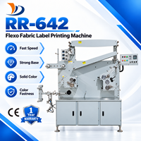 Machine d'impression d'étiquettes à lavage automatique 4 couleurs Fantuo avec écran d'affichage, petite presse flexographique à plat pour rubans, marques déposées et PVC