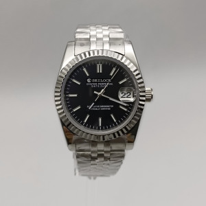 Reloj de Pulsera de Acero Inoxidable de Moda, Lujoso y Elegante, Mecánico Automático NH35 SEILOCE, Clásico y Sencillo, de Excelente Calidad - Product Image 1