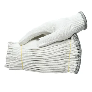 High Level Gardening Durable White Kitted Nylon Sicherheits baumwoll handschuhe Günstige Safety Builder Handarbeit shand schuhe