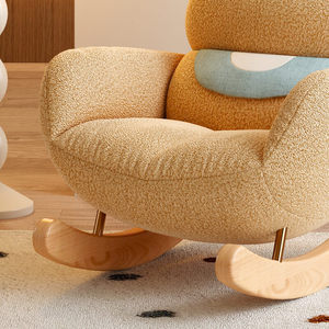 Fauteuil à bascule moderne <span class=keywords><strong>en</strong></span> <span class=keywords><strong>bois</strong></span> massif pour enfants, populaire pour la chambre à coucher - Product Image 6