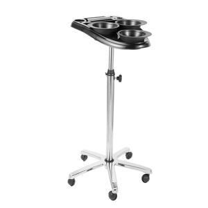 Wholesale Hairdressing Organizing Tray Movable Folding Black Stainless Steel Beauty Salon <b>Hair</b> Extension Tray <b>Trolley</b> - Product Image 2