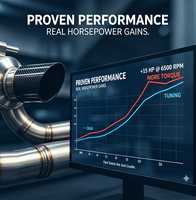 Sistem Pipa Knalpot Stainless Steel Performa Khusus untuk Porsche 718 2.0T 2016-2023 Downpipe dengan Ujung Knalpot Ketebalan 1.5mm