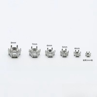 Neue 316L Edelstahl Klaue Blank 6mm Zirkon Basis Leere Schmuck komponenten 50 Stück Tasche für DIY Einstellung