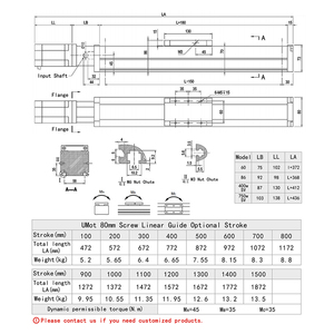 UMot verticale horizontale utilisation CNC motorisé actionneur linéaire module 100-1500mm course linéaire guide - Product Image 2