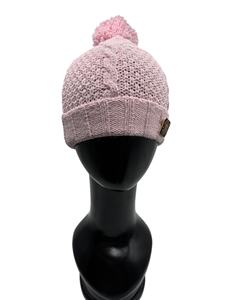 LANDBAS Bonnet décontracté unisexe pour adulte, idéal pour l'hiver, tour de tête 56-58 cm, tricot uni à motif torsadé, matériau métallique, badge métallique - Product Image 4