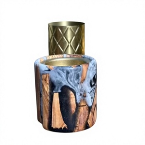 Quemador de Incienso Religioso de Resina Epoxi y Madera de Sándalo Sacred Ember Elite, Soporte de Oud Hecho a Mano de Lujo para Decoración Árabe, Ramadán, Eid, Fasting - Product Image 1
