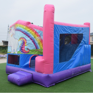 <span class=keywords><strong>Castillo</strong></span> Inflable Comercial con Tobogán para Niñas, Modelo Princess Castle Combo Moon Walk, en Venta - Product Image 3
