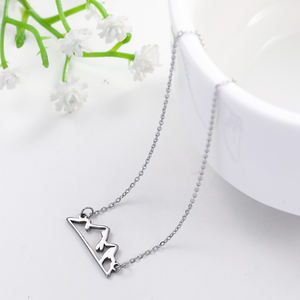 Myshape-Colliers pendentifs Minimalist Mountain <span class=keywords><strong>en</strong></span> acier inoxydable plaqué argent <span class=keywords><strong>pour</strong></span> femmes, mariage, <span class=keywords><strong>tour</strong></span> <span class=keywords><strong>de</strong></span> <span class=keywords><strong>cou</strong></span>, randonnée, <span class=keywords><strong>voyage</strong></span> <span class=keywords><strong>en</strong></span> plein air - Product Image 3