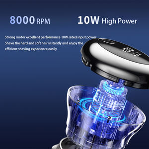 Maquinilla de afeitar rotativa eléctrica Komingdon para hombres calvos, afeitadoras de cabeza magnéticas 7D inalámbricas, afeitadoras recargables impermeables en seco y húmedo - Product Image 4