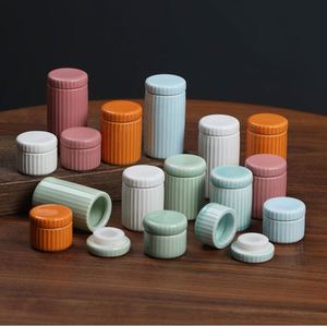 Pottery <b>Jar</b> Moisture-proof Sealed Tea <b>Storage</b> Box Ceramic Tea Organizer <b>Storage</b> Tanks Container <b>for</b> Coffee <b>Kitchen</b> <b>Storage</b> Can - Product Image 1