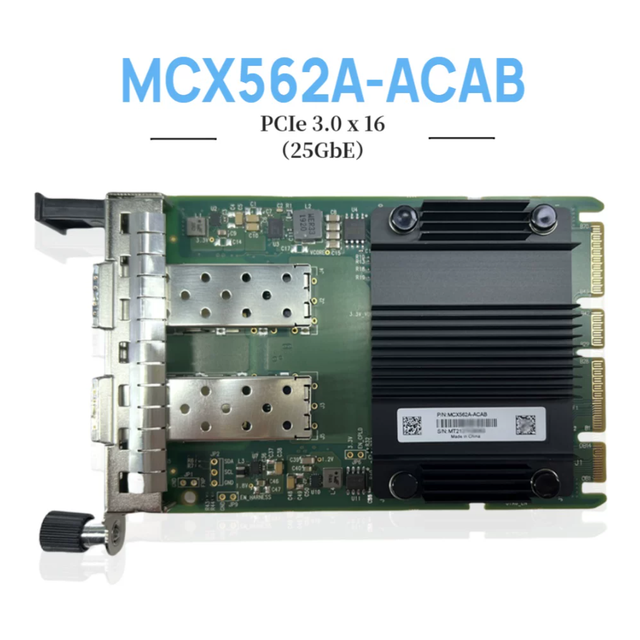 Connect X-5 EN Adapter Card MCX562A-ACAB 25GBE Dual Port SFP28 Ethernet Network PCIe 3.0 X16 Host Network Interface Card