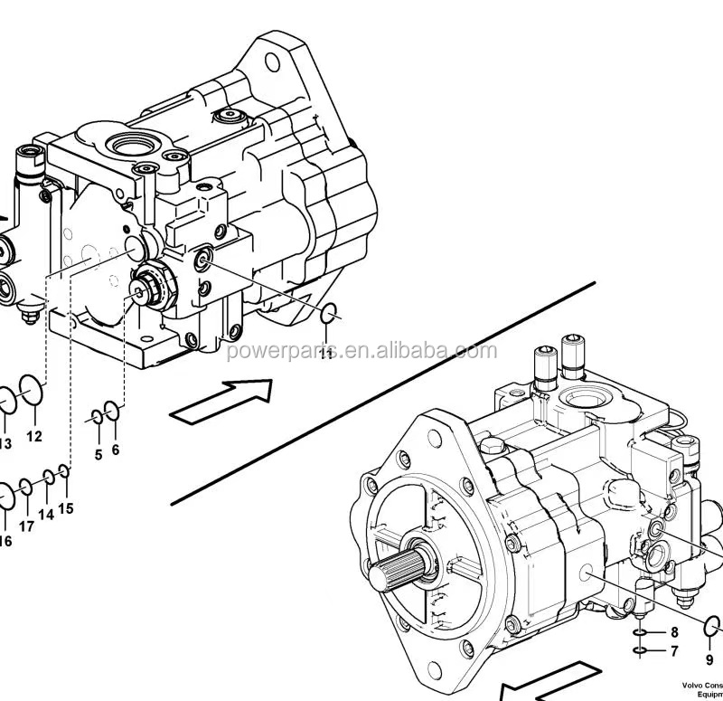 Hydraulic Pump for Heavy Parts - Compatible with EC80D