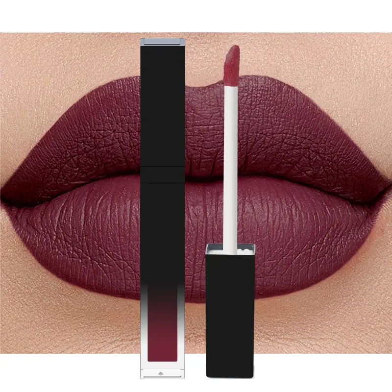 Vegan Tahan Air Membuat Logo Matte Cair Lipstik Label Pribadi Sesuai Pesanan