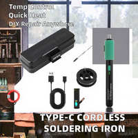 Fer à souder filaire USB-C 650 mAh à chauffe rapide, température variable, stylo de soudage portable pour réparation électronique DIY et usage domestique