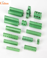 Bloc de bornes pour PCB avec vis 3.5/3.81/5.00/5.08/7.50/7.62mm, connecteur enfichable 300V 10A pour PCB
